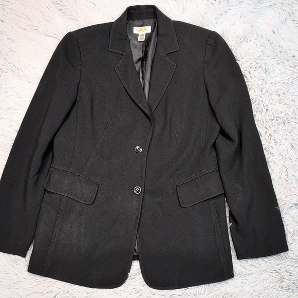 Talbots Jackets & Blazers - Vintage Talbots Jacket Womens 8 Black Blazer Preppy Career‎ Comfort Pockets